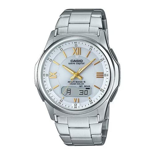 Seiko WVA-M630D-7A2JF Wave Ceptor Solar Radio Multiband 6 Silver Steel Watch New