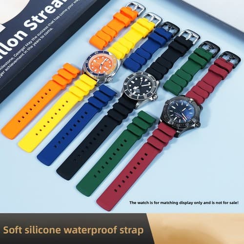 For Seiko 5 High End Quick Release Silicone Watch Straps Mens Wrist Band 22 24mm