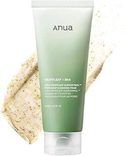 Anua Heartleaf Quercetinol Pore Deep Cleansing Foam, Face wash for Pore Refining Cleanser, Hydrating Daily Facial Cleanser For Double Cleansing, Gentle Foaming with BHA, Korean Skincare, 5.07 fl.oz.
