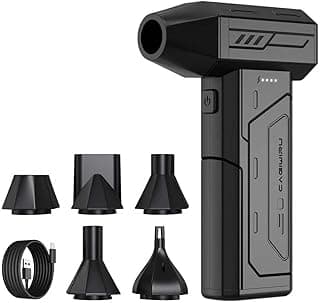 Compressed Air Duster,130000RPM Super Power Cordless Air Duster,Rechargeable Brushless Blower,3 Gear Adjustable Mini Blower with LED Light,Dust Remover for Computer/House/Outdoor/Car
