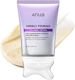 ANUA Collagen Retinol Refining Gua Sha Cream, Neck Cream For Lifting & Firming, Jawline to Décolleté, Daily Moisturizer, Fine Line Care, Neck Massager, Korean Skin Care, 2.7fl.oz