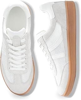 Womens Sneakers - Women's Fashion Sneakers with Removable Insole - Stylish and Lightweight Spring Shoes for Women Casual Non-Slip Lace-Up Walking Footwear