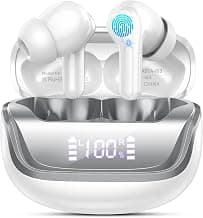 Nerunsa 2026 Wireless Earbuds, Bluetooth 5.4 Headphones HiFi Stereo, 50H Playtime in-Ear Headphones with ENC Noise Cancelling Mics, IP7 Waterproof Wireless Headphones, Earbuds