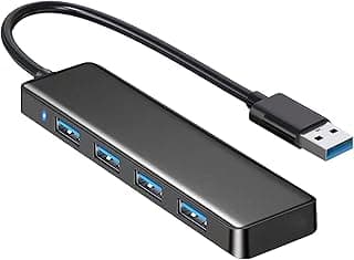 USB Hub 4 Port, VIENON USB 3.0 Hub USB Splitter for Laptop, USB Port Extender USB A Hub for PC, Desktop, Xbox, PS4, Flash Drive, Printer, Keyboard, Mouse, HDD, Plug and Play(Not for Charging)