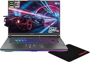 ASUS ROG Strix G16 Gaming Laptop, AMD Ryzen 9 9955HX, 96 GB DDR5 RAM, 4 TB PCIe SSD, 16" WUXGA (1920x1200) 165 Hz, NVIDIA G-Force RTX 5070, Backlit Chiclet Keyboard, W11 Pro, Gray+Traix Mousepad