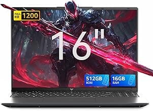 KAIGERR Light Gaming Laptop, ΑΜD Ryzen R2544 Processor, 16inch Laptop Computer with 16GB DDR4 512GB SSD, Windοws 11 Laptop with 1920P FHD Display, WiFi, USB3.2, Type_C