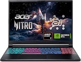 Acer Nitro V 16S AI Gaming Laptop | AMD Ryzen 7 260 Processor | NVIDIA GeForce RTX 5060 Laptop GPU (572 AI Tops) | 16" WUXGA IPS 180Hz Display | 32GB DDR5 | 1TB Gen 4 SSD | Wi-Fi 6 | ANV16S-41-R2AJ