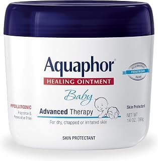 Aquaphor Baby Healing Ointment - Advance Therapy for Diaper Rash, Chapped Cheeks and Minor Scrapes - 14 Ounce (Pack of 1) Jar