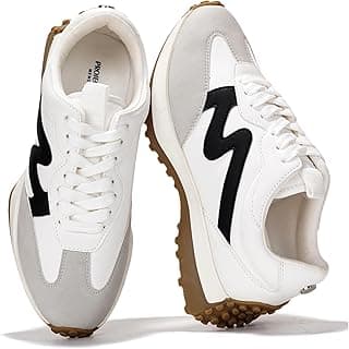 Trendy Fashion Sneakers for Women 2026 - Memory Foam and Non-Slip Comfortable Casual Ladies Shoes for Womens Fashion Sneakers - Lightweight Lace-up Shoes (Lecco)