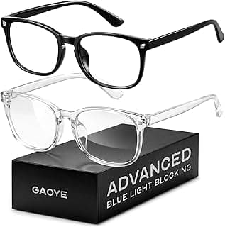Gaoye Eyewear Frames for Men - Blue Light Blocking Square Glasses, Anti UV Ray Computer Gaming, Blue Blockers for Women