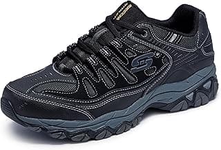 Men's Afterburn M. Fit Fashion Sneakers - Leather Upper, Memory Foam Insole, Rubber Outsole